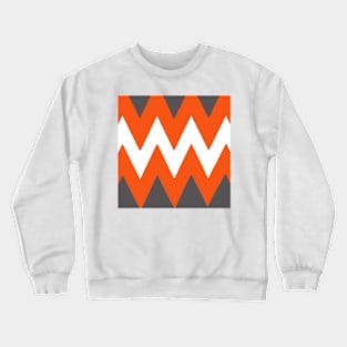 Chevron Orange and Gray Crewneck Sweatshirt